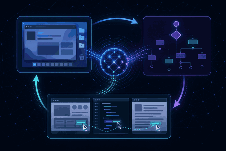 Gemini AI product workflow from design concepts to code and product delivery