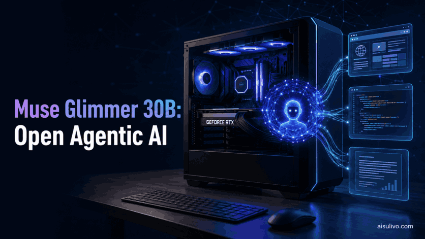 Muse Glimmer 30B open agentic AI running on RTX local devices and consumer GPUs
