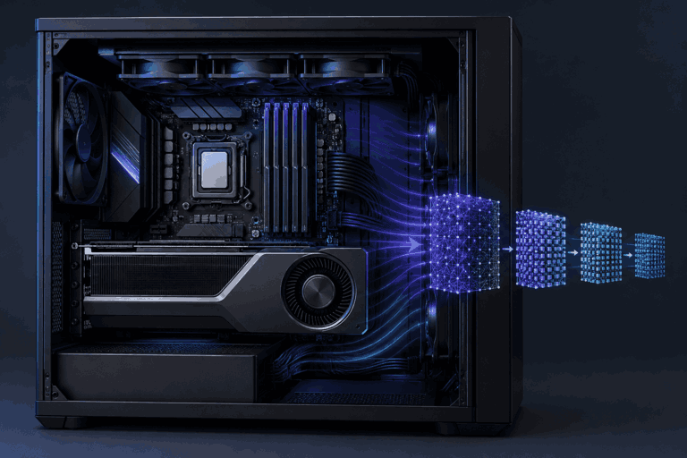 Local GPU workstation hardware for Muse Glimmer AI model inference