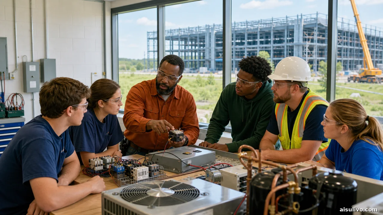 Electrical transmission equipment serving a large computing campus