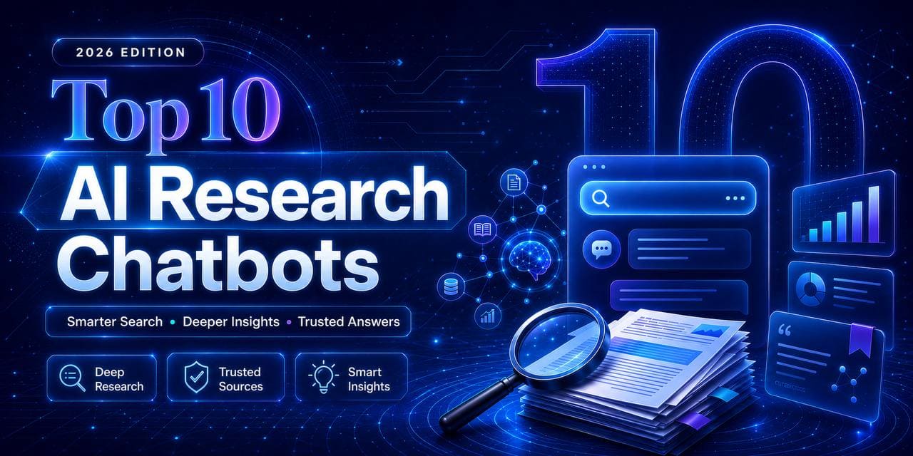 Top 10 AI Research Tools and AI Chatbots in 2026